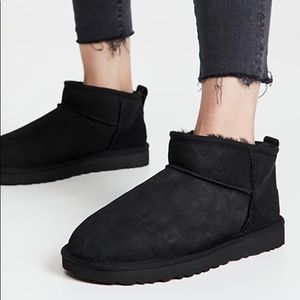 UGG | Shoes | New Ugg Womens Size 8 Black Classic Ultra Mini Boots Booties  | Poshmark